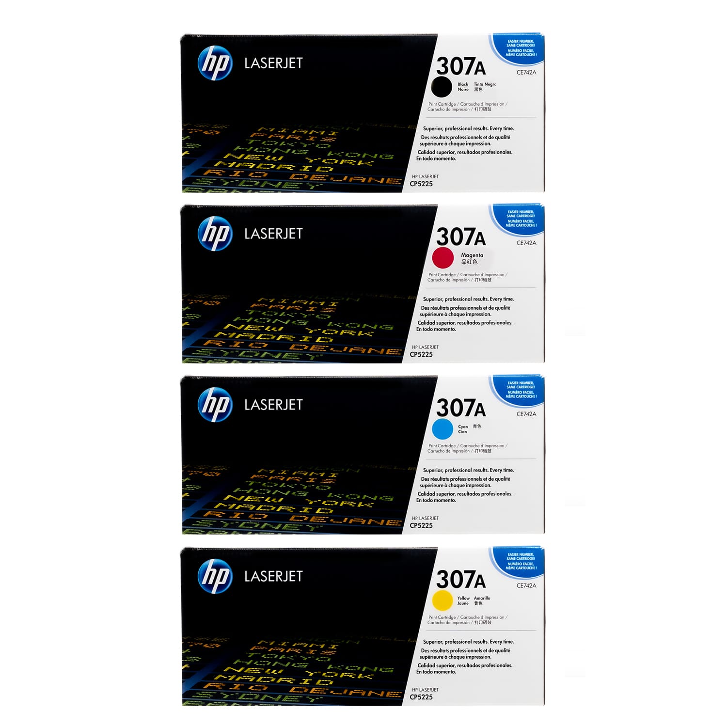 HP 307A SET | CE740A, CE741A, CE742A, CE743A | Original HP Toner Cartridge
