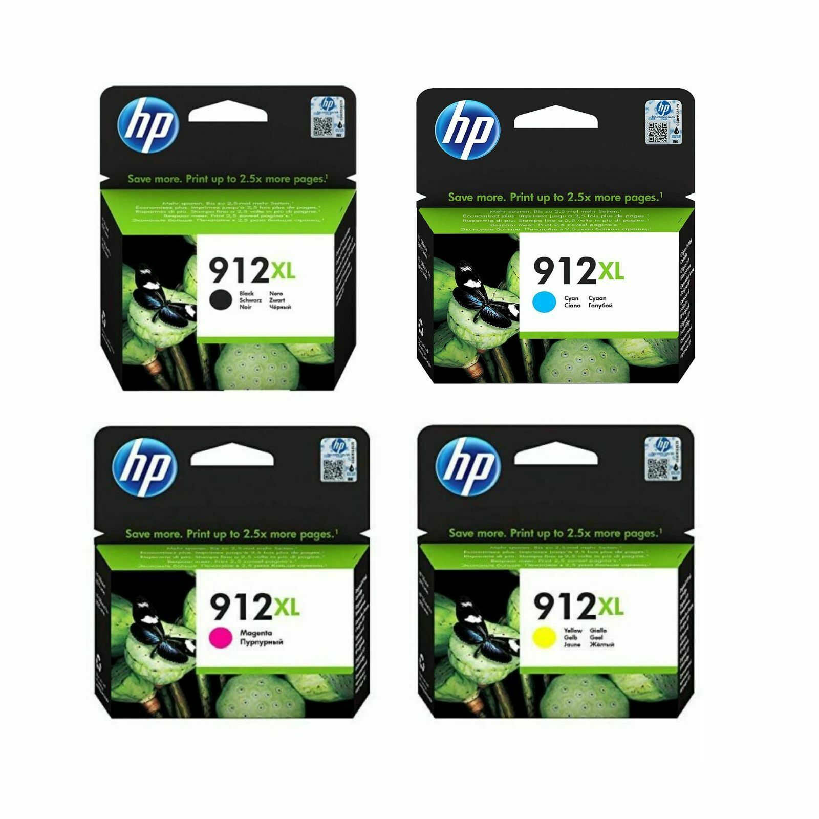 HP 912XL Multipack of 4 Original Ink Cartridges