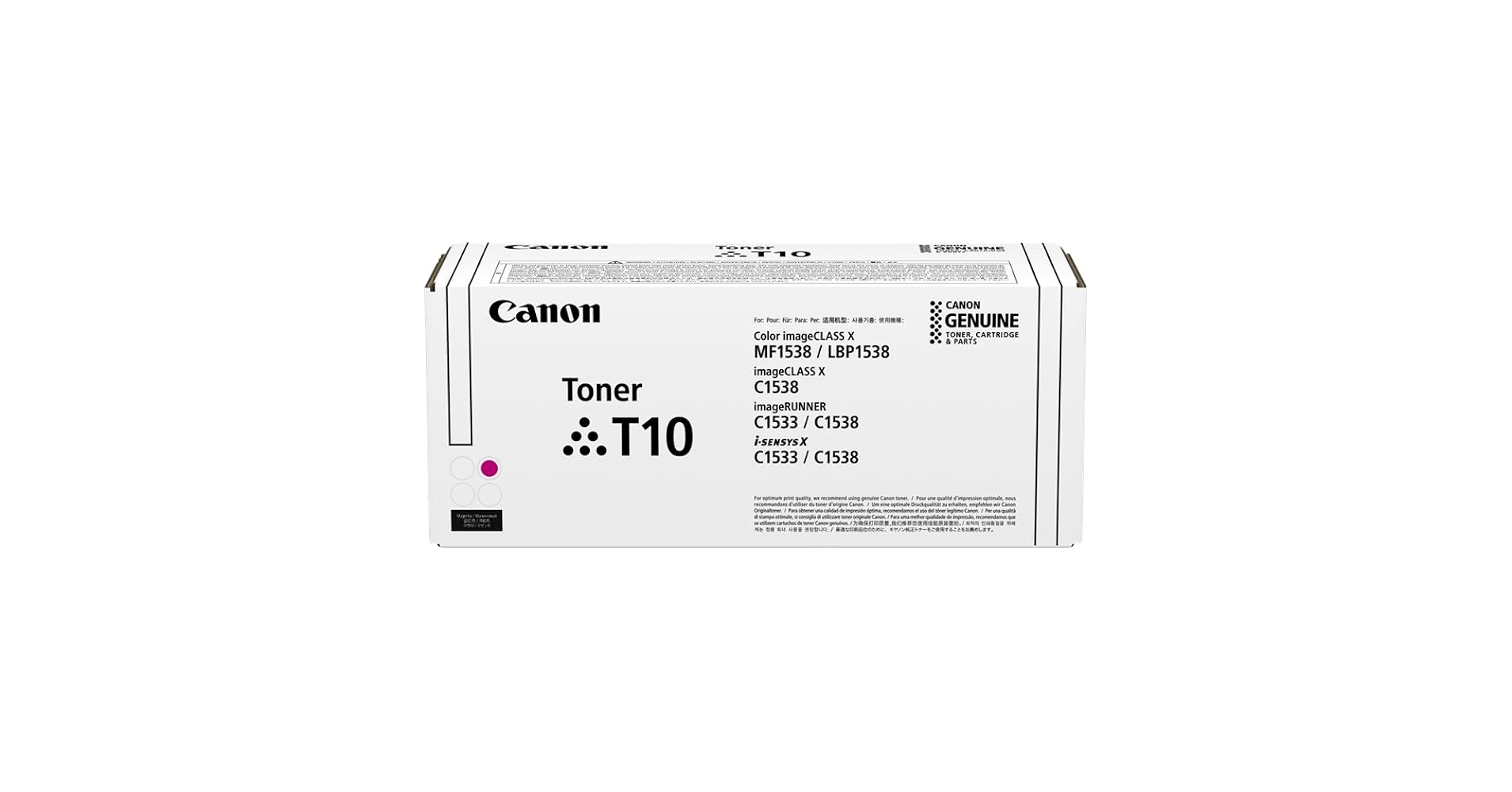 Canon T10 Magenta Toner Cartridge 10,000 Pages Original 4564C001 Single-pack