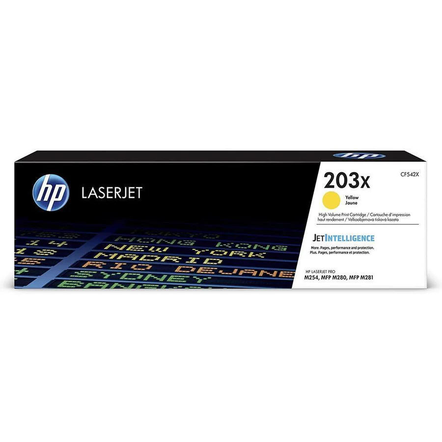 HP 203X Yellow High Yield Toner Cartridge 2,500 Pages Original CF542X Single-pack