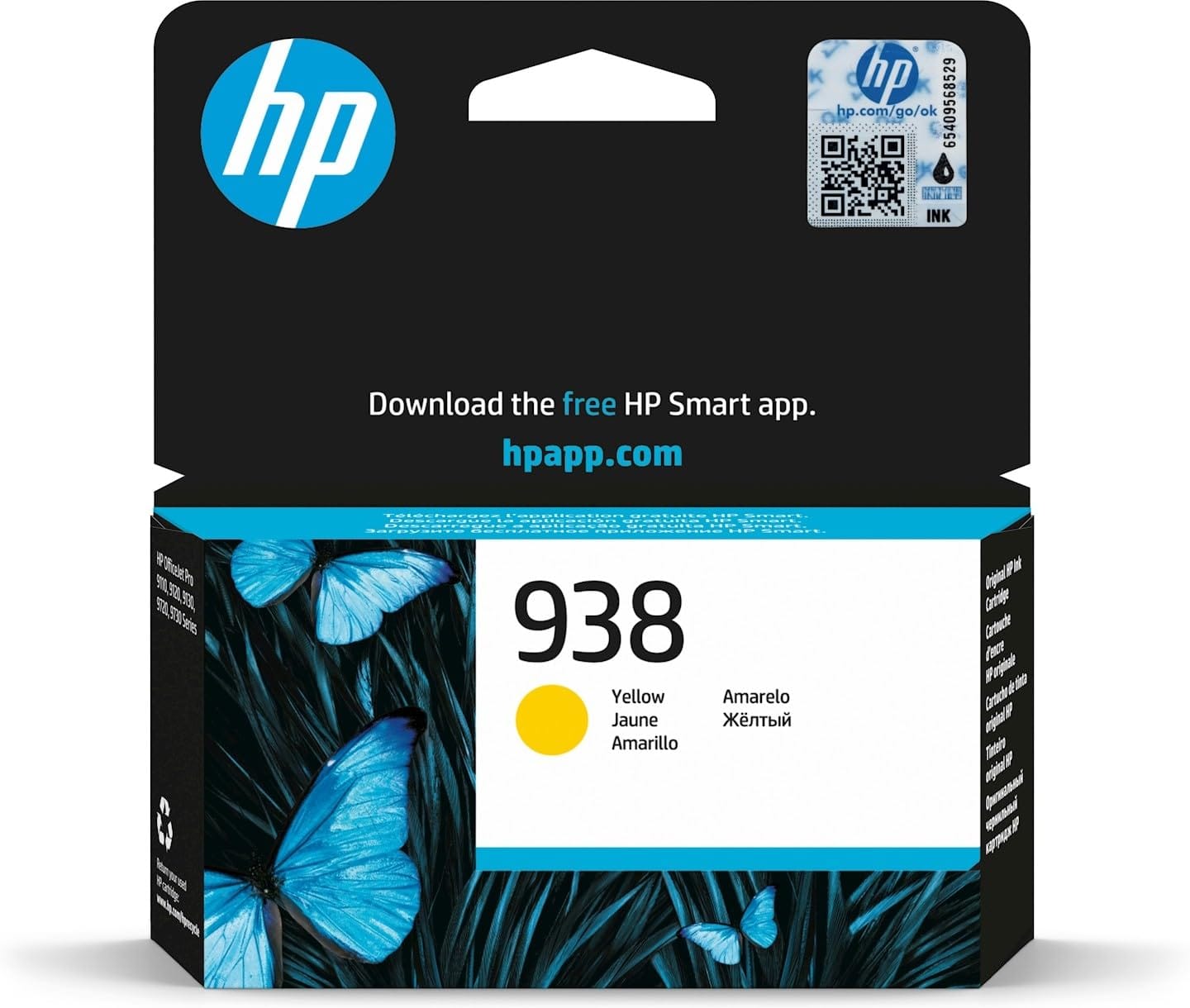 Genuine HP CNHP4S6X7PE 938 Yellow Ink Cartridge (800 pages)