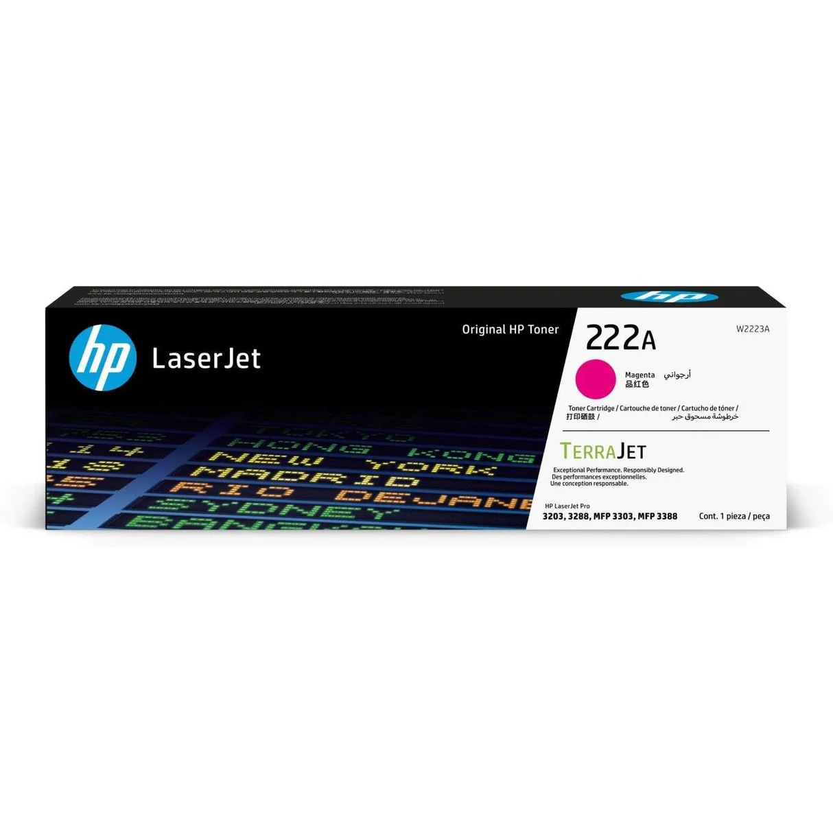 HP 222A Magenta Toner Cartridge 1,200 Pages Original W2223A Single-pack