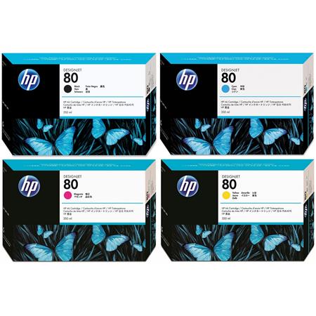 HP 80 Set Ink Original Cartridges for Designjet 1000 Series