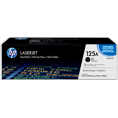 Genuine HP CNHPCB540AD 125A Black Toner Dual Pack (2x 2,200 pages)