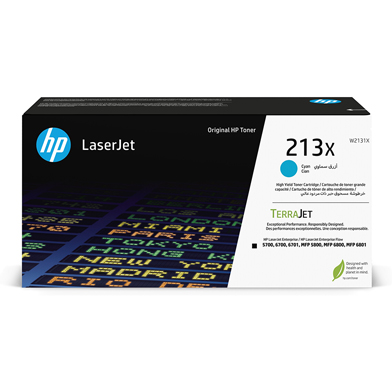 Genuine HP 213X Cyan Toner Cartridge (6,000 Pages)