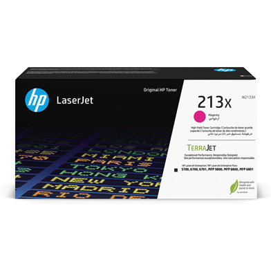 Genuine HP 213X Magenta Toner Cartridge (6,000 Pages)
