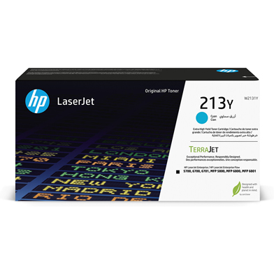 Genuine HP 213Y Extra High Capacity Cyan Toner Cartridge (12,000 Pages)
