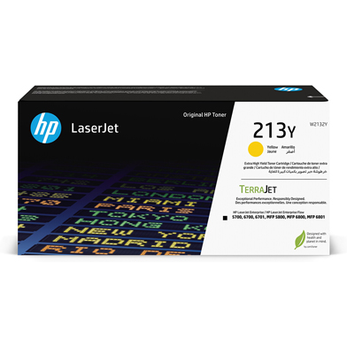 Genuine HP 213Y Extra High Capacity Yellow Toner Cartridge (12,000 Pages)