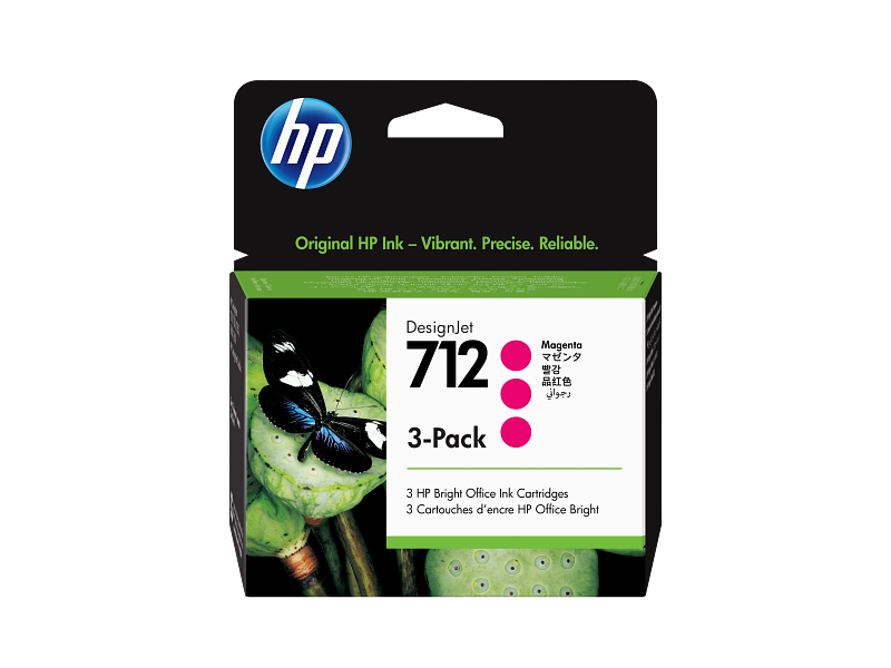 HP 712 3-pack 29-ml Magenta DesignJet Ink Cartridge (3ED78A)