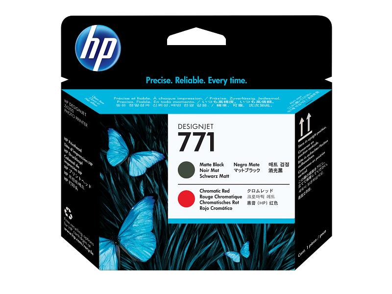 HP 771 Matte Black/Chromatic Red DesignJet Printhead (CE017A)