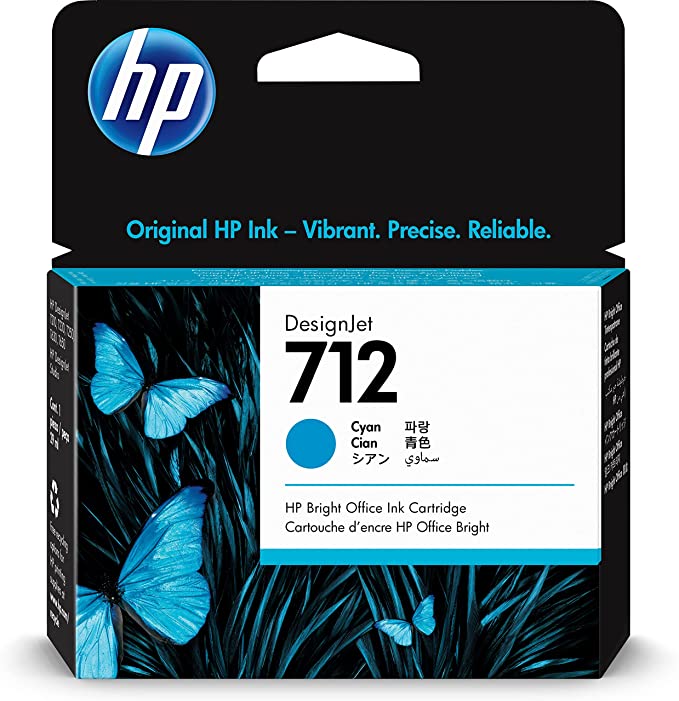 HP 712 29ml Cyan DesignJet Original Ink Cartridge 3ED67A