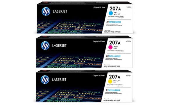 HP 207A CMY 3 Multipack Original Toner Cartridges - Genuine