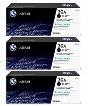 Genuine HP CNHPCF230A 30A Black Original LaserJet Toner Cartridge (1600 pages) 3PC