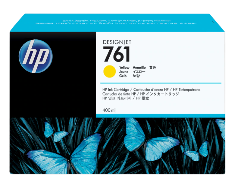 HP 761 400-ml Yellow DesignJet Ink Cartridge (CM992A)