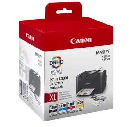Canon PGI-1400XL Ink Cartridges 4-Pack- Genuine