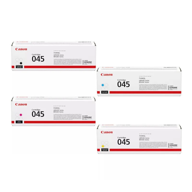 Canon 045 Black Cyan Magenta Yellow Original Toner Cartridge Multipack - 045