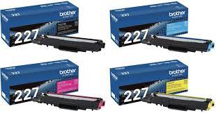 Brother Genuine TN227BK, TN227C, TN227M, TN227Y High Yield Toner Cartridge Set