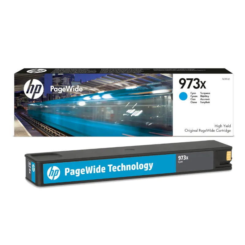 HP 973X Cyan Original High Yield PageWide Cartridge - F6T81AE