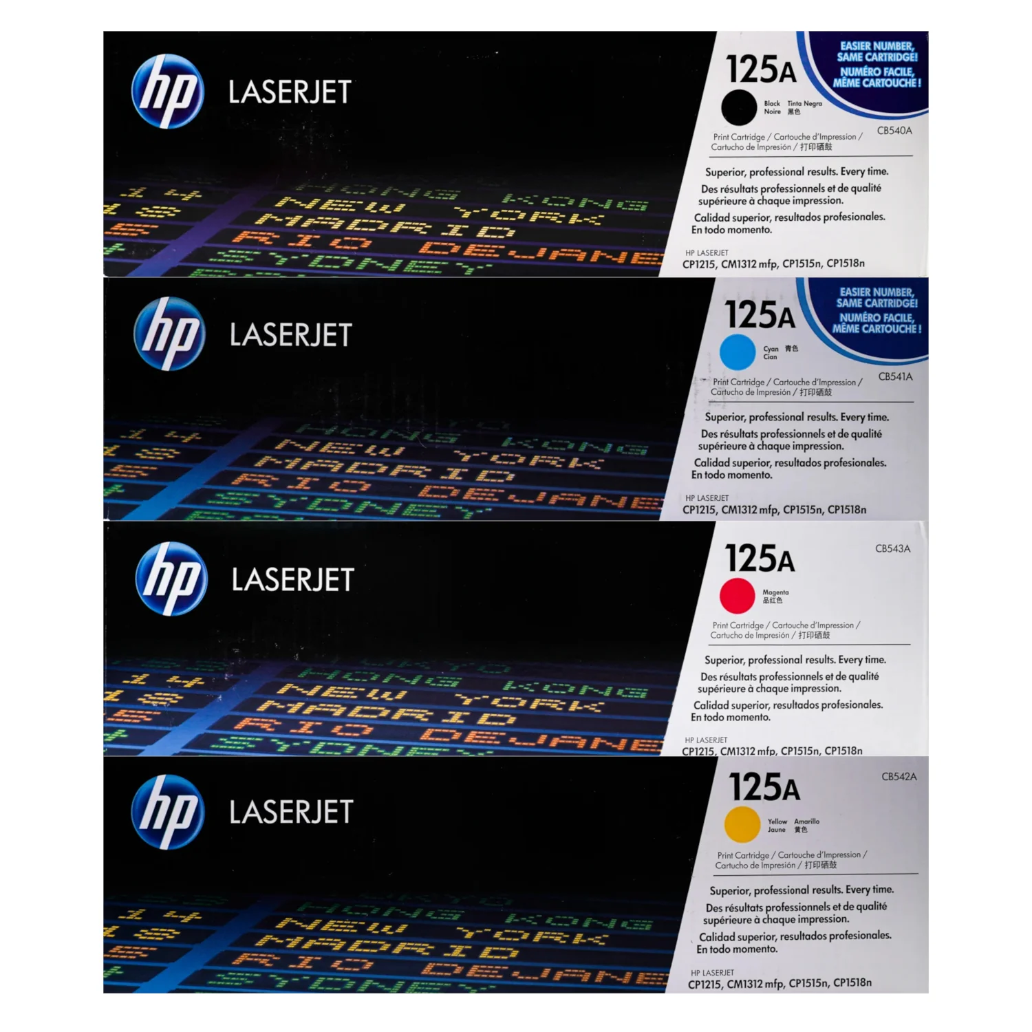 HP 125A SET | CB540A, CB541A, CB542A, CB543A | Original HP Toner Cartridge