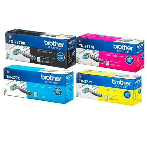 Brother | TN-277 | Toner | Black | Cyan | Magenta | Yellow | Bundle 1 Set