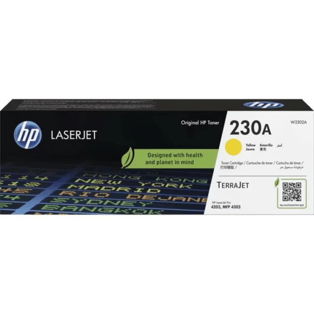 Genuine HP CNHPW2302A 230A Yellow Toner Cartridge (1800 Pages)